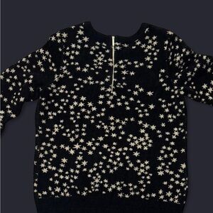 Black Sweater with Star Pattern